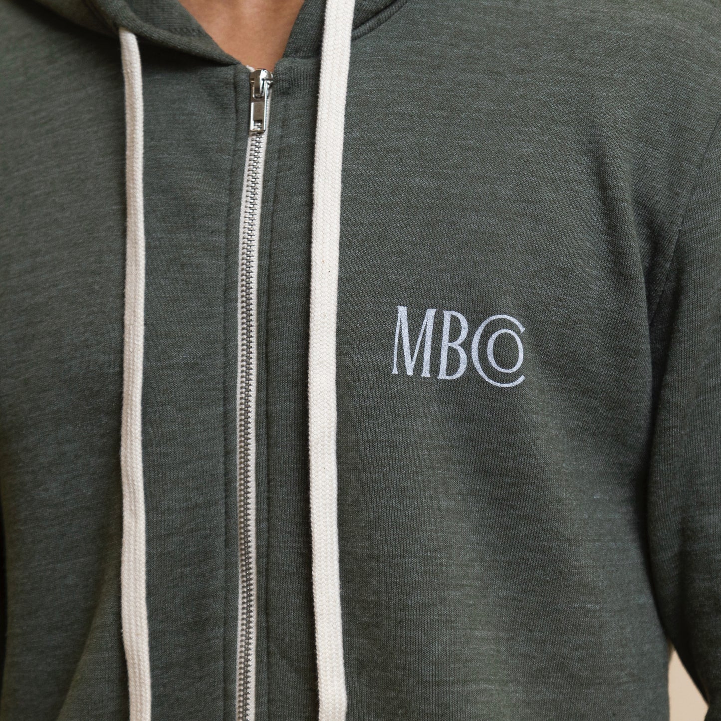 Olive Full Zip Hoodie