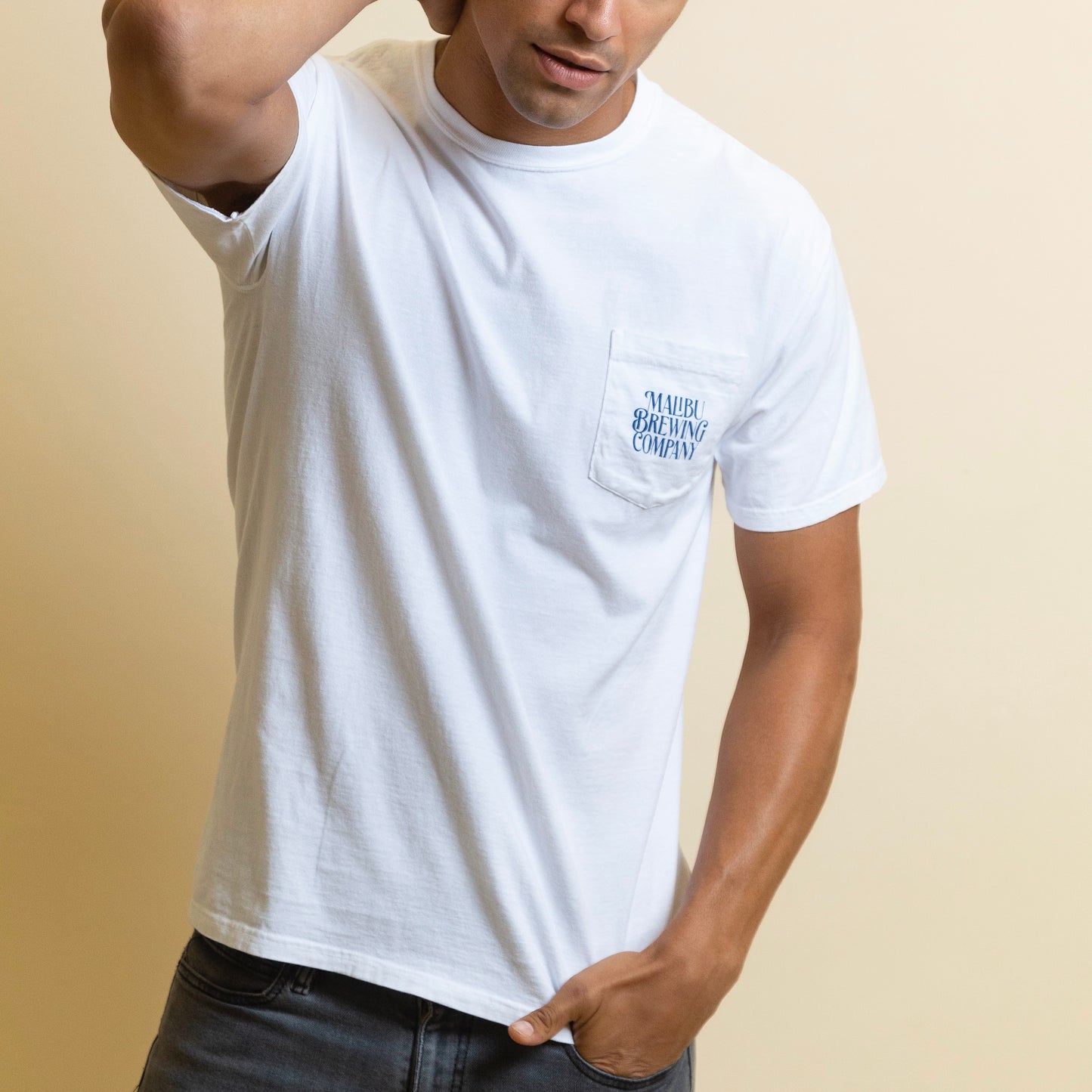 Short Sleeve White Pocket T-shirt
